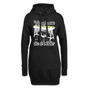 Vibraphon, vibraphoniste - Sweat-shirt à capuche long Femme - noir - Devant