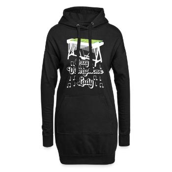 Vibraphon Vibraphonist - Hoodie-Kleid - Schwarz - Vorne