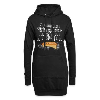 Vibraphon, vibraphoniste - Sweat-shirt à capuche long Femme - noir - Devant