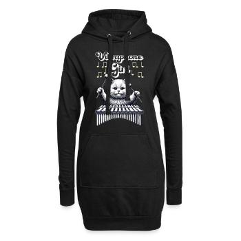 Vibraphon, vibraphoniste - Sweat-shirt à capuche long Femme - noir - Devant
