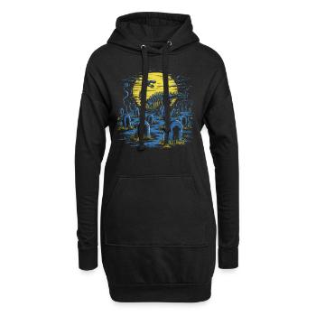 Halloween Kostüm Kürbis Scary Spooky Horror Party - Hoodie-Kleid - Schwarz - Vorne