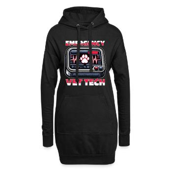Veterinary Technician Emergency Vet Tech Vet Med - Hoodie-Kleid - Schwarz - Vorne