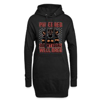 Le dresseur de chiens de race pure n’est pas synonyme d’école canine - Sweat-shirt à capuche long Femme - noir - Devant