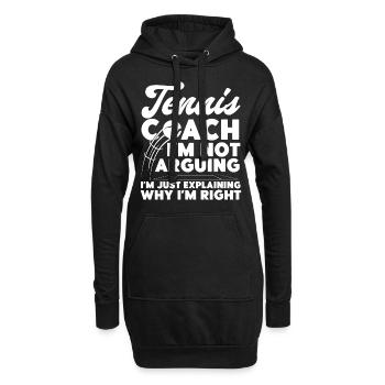 Drôle de joueur de tennis Raquette Tennis - Sweat-shirt à capuche long Femme - noir - Devant