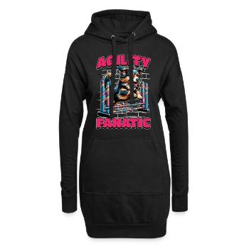 Dog Agility Fanatic Dog Sport Agility Training - Hoodie-Kleid - Schwarz - Vorne