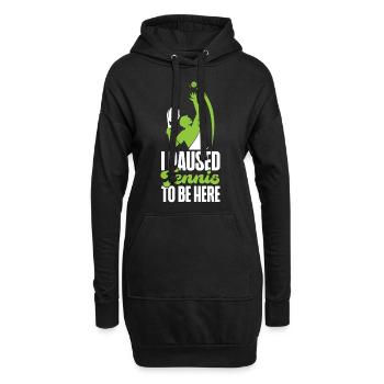 Funny Tennis Player Racket I - Hoodie-Kleid - Schwarz - Vorne