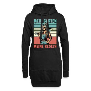 Garten Geschenk Gärtnerin Geburtstag Geschenk - Hoodie-Kleid - Schwarz - Vorne