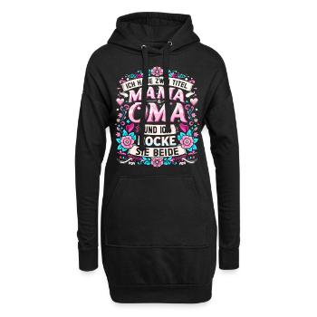 Geschenk Oma Baby Nachwuchs Mama Sprüche - Hoodie-Kleid - Schwarz - Vorne