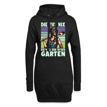 Garten Geschenk Gärtnerin Geburtstag Geschenk - Hoodie-Kleid - Schwarz - Vorne