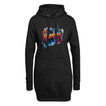 Hamburg - Hoodie-Kleid - Schwarz - Vorne