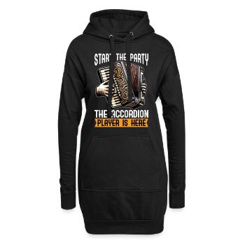 Accordion Start The Party The Accordion Music - Hoodie-Kleid - Schwarz - Vorne