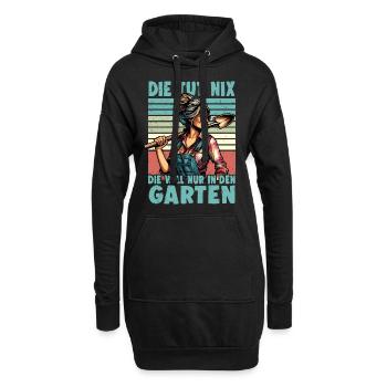 Garten Geschenk Gärtnerin Geburtstag Geschenk - Hoodie-Kleid - Schwarz - Vorne