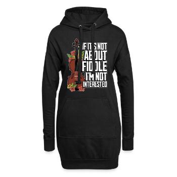 Fiddle If It's Not About Fiddle Musical Instrument - Hoodie-Kleid - Schwarz - Vorne