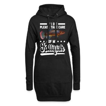 Killifish Quarium Fish - Hoodie Dress - black - Front