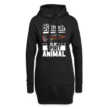 Killifish Quarium Fish - Hoodie Dress - black - Front