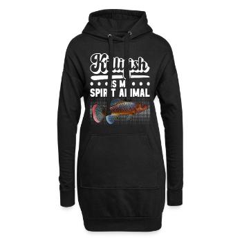 Killifish Quarium Fish - Hoodie Dress - black - Front