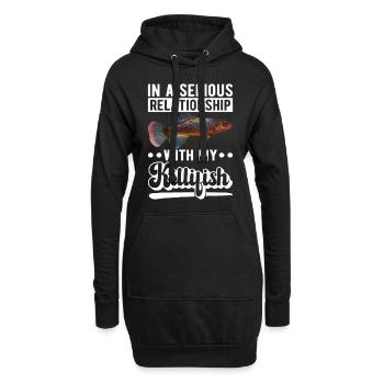 Killifish Quarium Fish - Hoodie Dress - black - Front