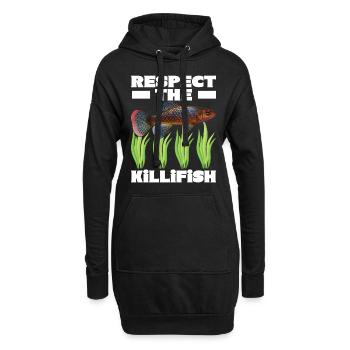 Killifisch Quarium Fische - Hoodie-Kleid - Schwarz - Vorne