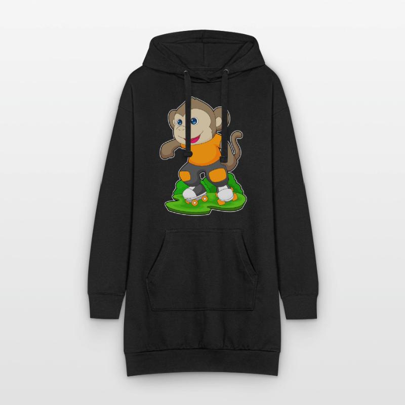 Monkey Rollers Rollers Rollers Sweat-shirt à capuche long Femme