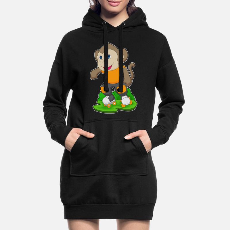 Monkey Rollers Rollers Rollers Sweat-shirt à capuche long Femme