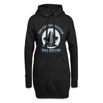 Die gruselige Jahreszeit hat begonnen - Hoodie-Kleid - Schwarz - Vorne