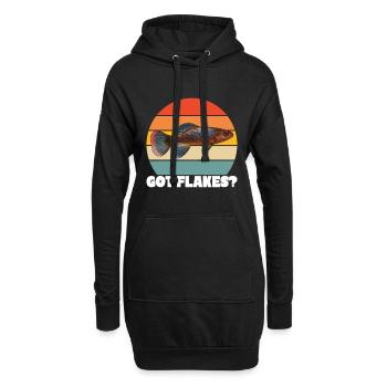 Killifish Quarium Fish - Hoodie Dress - black - Front