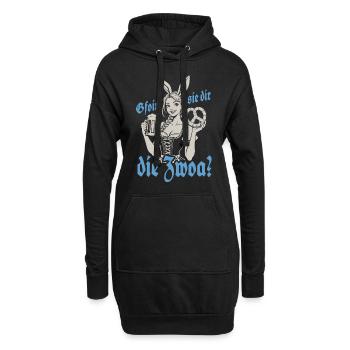Gefallen sie dir, die Zwei? Dirndl Bier & Bretzen - Hoodie-Kleid - Schwarz - Vorne