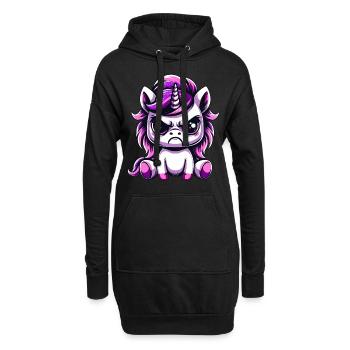 Licorne mignonne Maléfique - Sweat-shirt à capuche long Femme - noir - Devant