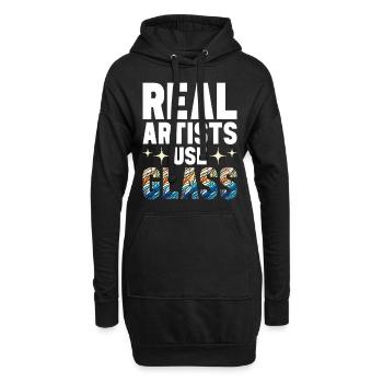Vitrail artiste Vitrail Art - Sweat-shirt à capuche long Femme - noir - Devant
