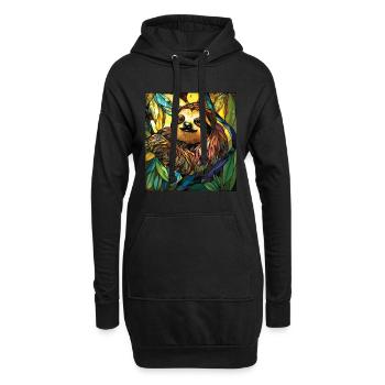 Vitrail artiste Vitrail Art - Sweat-shirt à capuche long Femme - noir - Devant