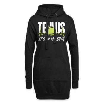 Drôle de joueur de tennis Raquette Tennis - Sweat-shirt à capuche long Femme - noir - Devant