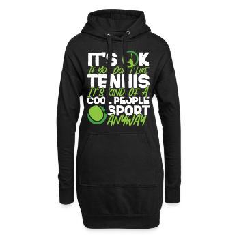 Funny Tennis Player Racket It's Ok - Hoodie-Kleid - Schwarz - Vorne