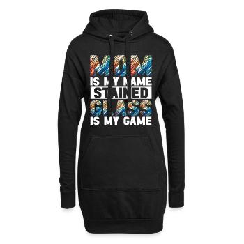 Vitrail artiste Vitrail Art - Sweat-shirt à capuche long Femme - noir - Devant
