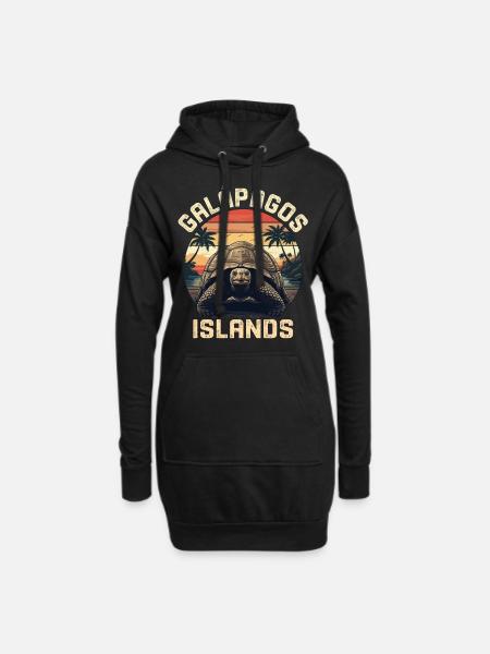 Galapagos Islands - Hoodie-Kleid - Schwarz