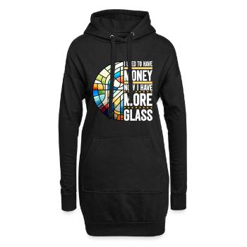 Vitrail artiste Vitrail Art - Sweat-shirt à capuche long Femme - noir - Devant