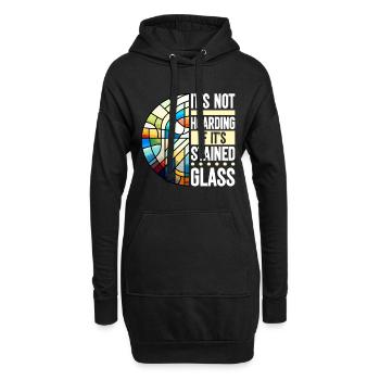 Vitrail artiste Vitrail Art - Sweat-shirt à capuche long Femme - noir - Devant