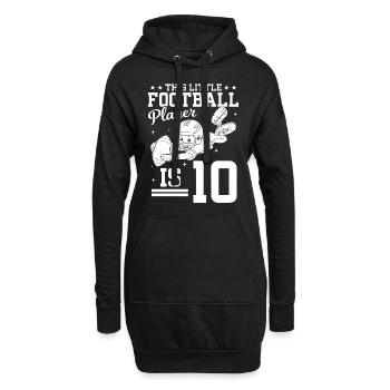10th Birthday Football player - 10 Years Old Footb - Hoodie-Kleid - Schwarz - Vorne