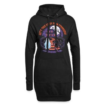 Süßigkeiten von Fremden - Halloween Spaß! - Hoodie-Kleid - Schwarz - Vorne