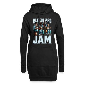 Bluegrass Jam String Instrument Folk Music Lover - Hoodie-Kleid - Schwarz - Vorne