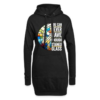 Vitrail artiste Vitrail Art - Sweat-shirt à capuche long Femme - noir - Devant
