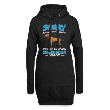 Penser au chien d’arrêt Magyar Vizsla - Sweat-shirt à capuche long Femme - noir - Devant
