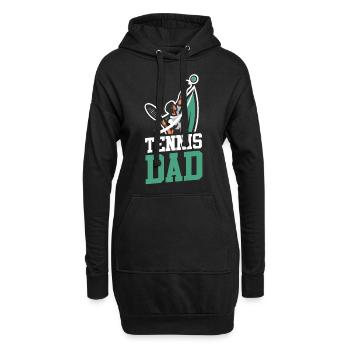 Drôle de joueur de tennis raquette papa - Sweat-shirt à capuche long Femme - noir - Devant