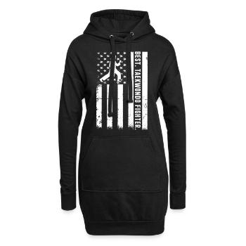 Meilleur combattant de taekwondo - US Flag Taekwondo - Sweat-shirt à capuche long Femme - noir - Devant
