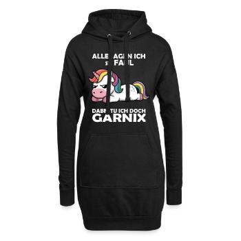 Everyone says I'm lazy, funny saying - Hoodie Dress - black - Front