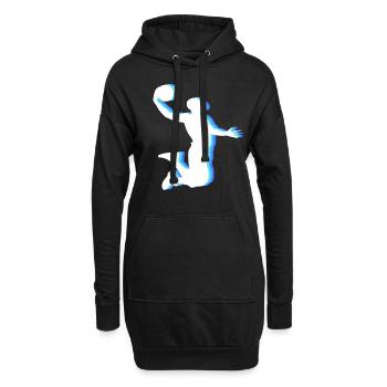 T-shirt de basket-ball B-ball Dunking Rebound Player - Sweat-shirt à capuche long Femme - noir - Devant
