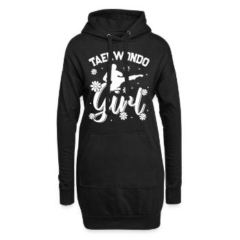 Taekwondo Fille Taekwondo Combattante - Sweat-shirt à capuche long Femme - noir - Devant