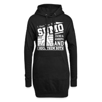I have two titles sumo Legend & Grandpa Sumo Fight - Hoodie-Kleid - Schwarz - Vorne