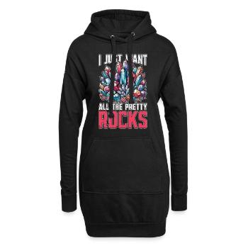 Géologue Je veux juste toutes les jolies sciences de la Terre - Sweat-shirt à capuche long Femme - noir - Devant
