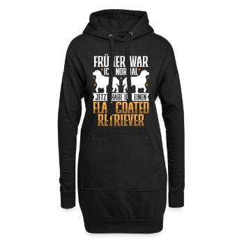Jetzt habe ich einen Flat Coated Retriever - Hoodie-Kleid - Schwarz - Vorne