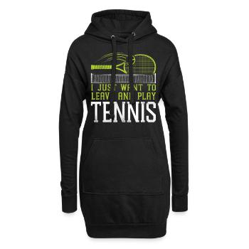 Funny Tennis Player Racket I Just - Hoodie-Kleid - Schwarz - Vorne